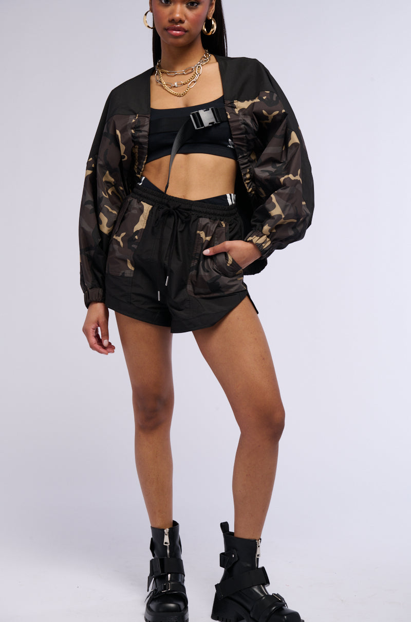 BAD HABITS CAMO BOMBER BOLERO