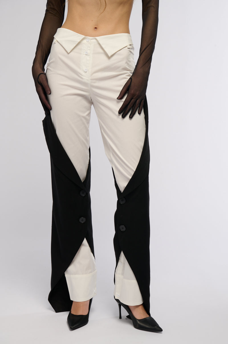 BOWIE COLORBLOCKED STRAIGHT LEG TROUSER