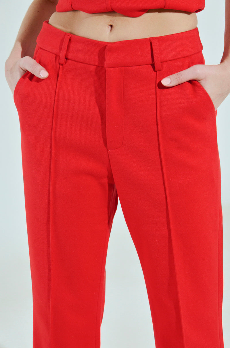 BUSINESS CASUAL TROUSER IN RED