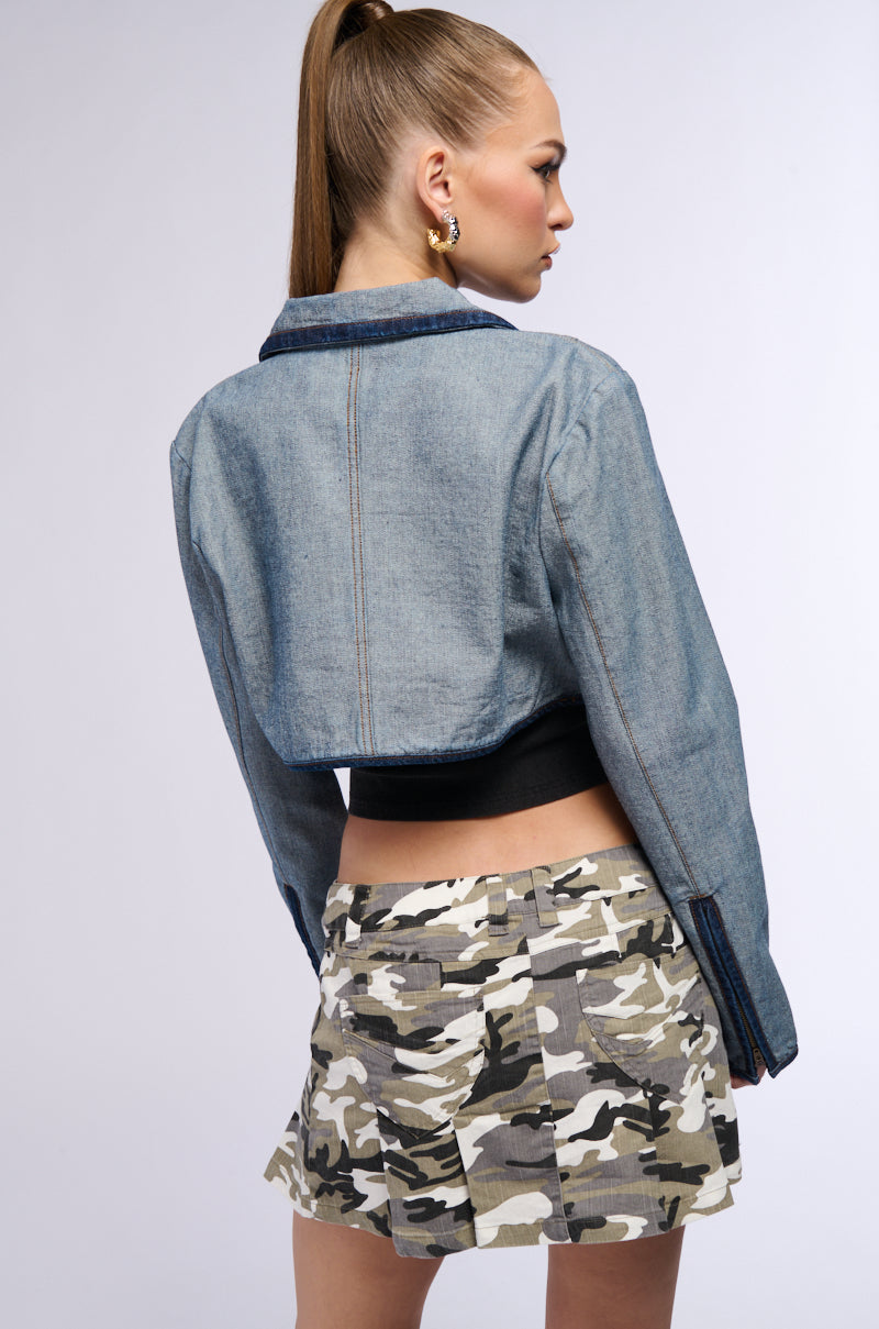 INSIDE OUT DENIM CROP JACKET