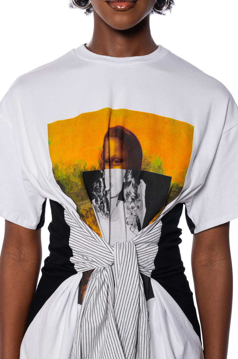 MONA TIE FRONT T SHIRT