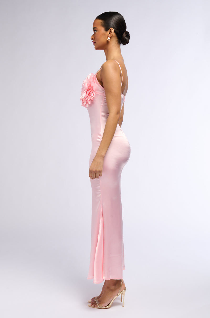 VA VA VOOM SATIN MAXI DRESS