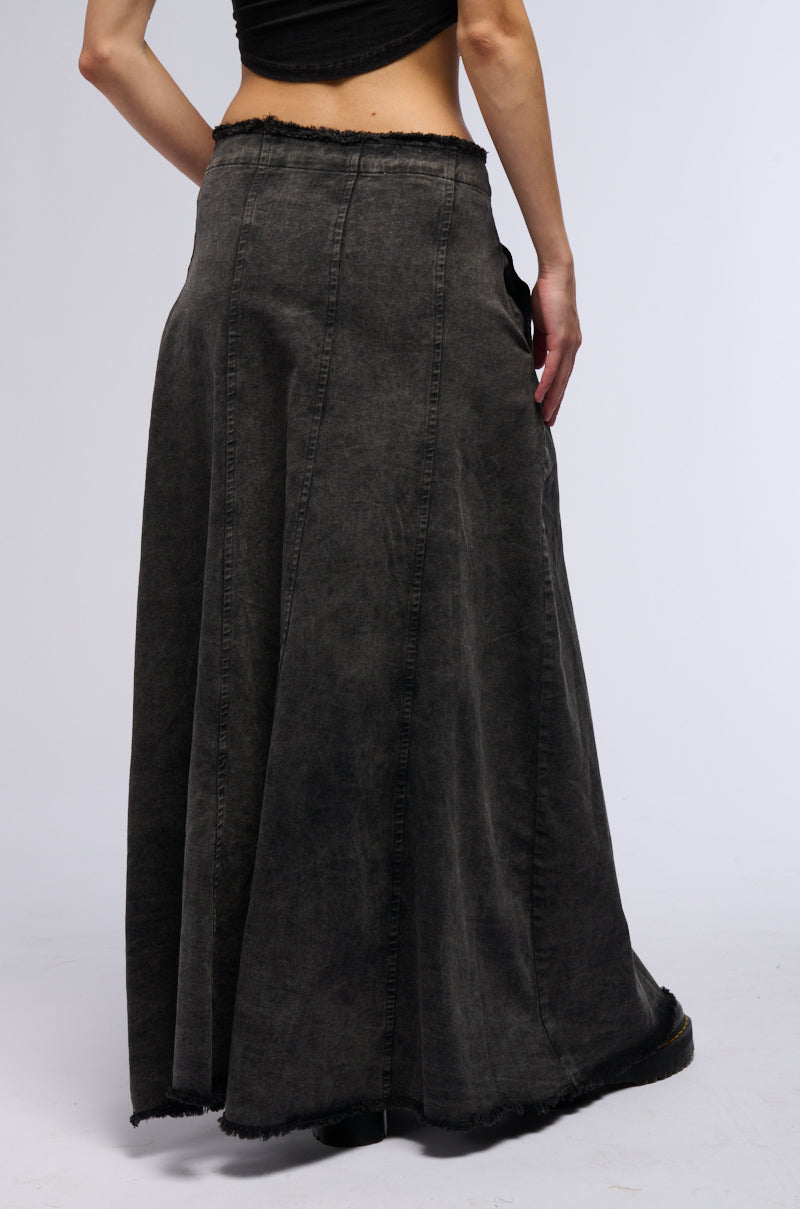 COME TO ME DENIM MAXI SKIRT