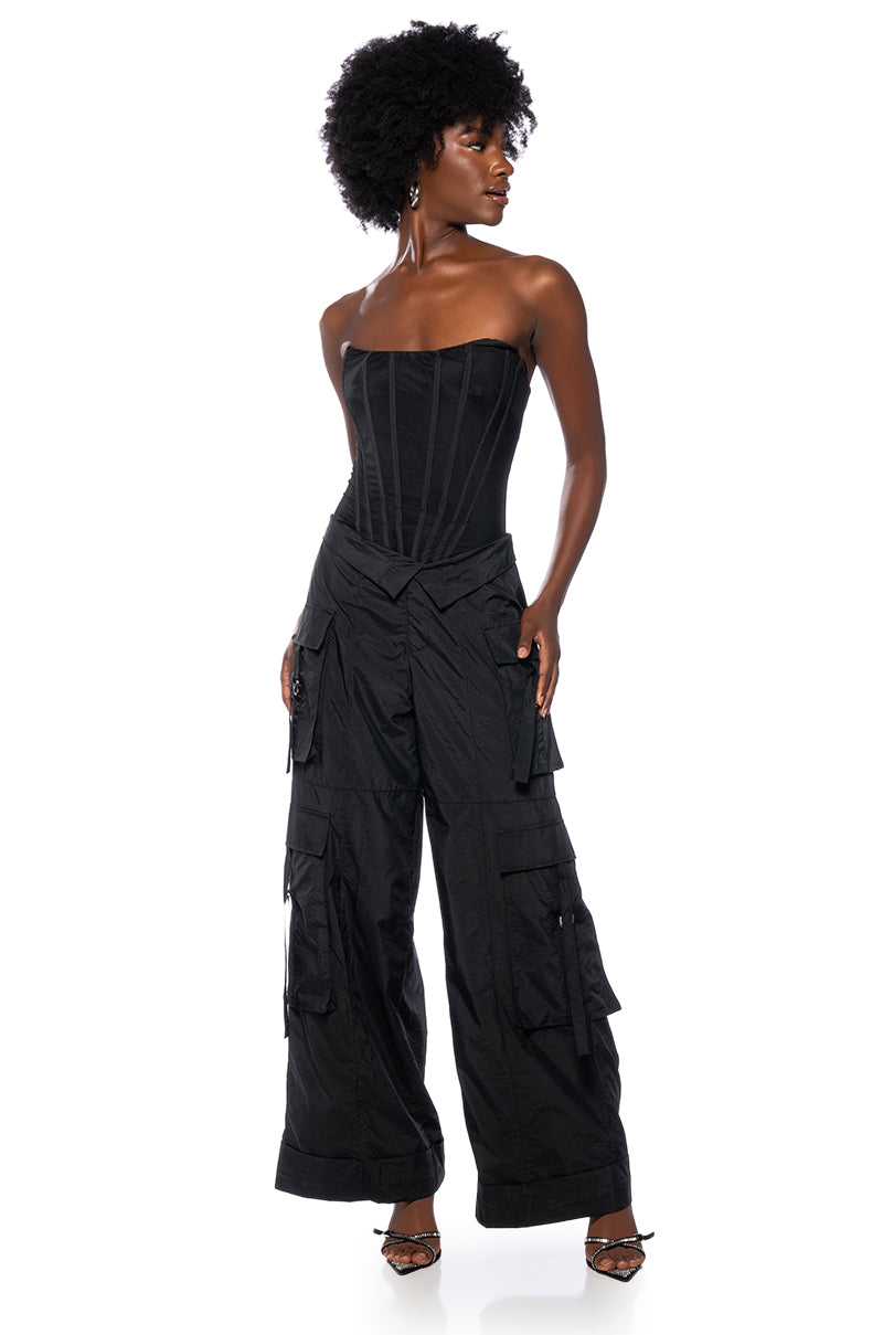 RILEY CORSET CARGO JUMPSUIT