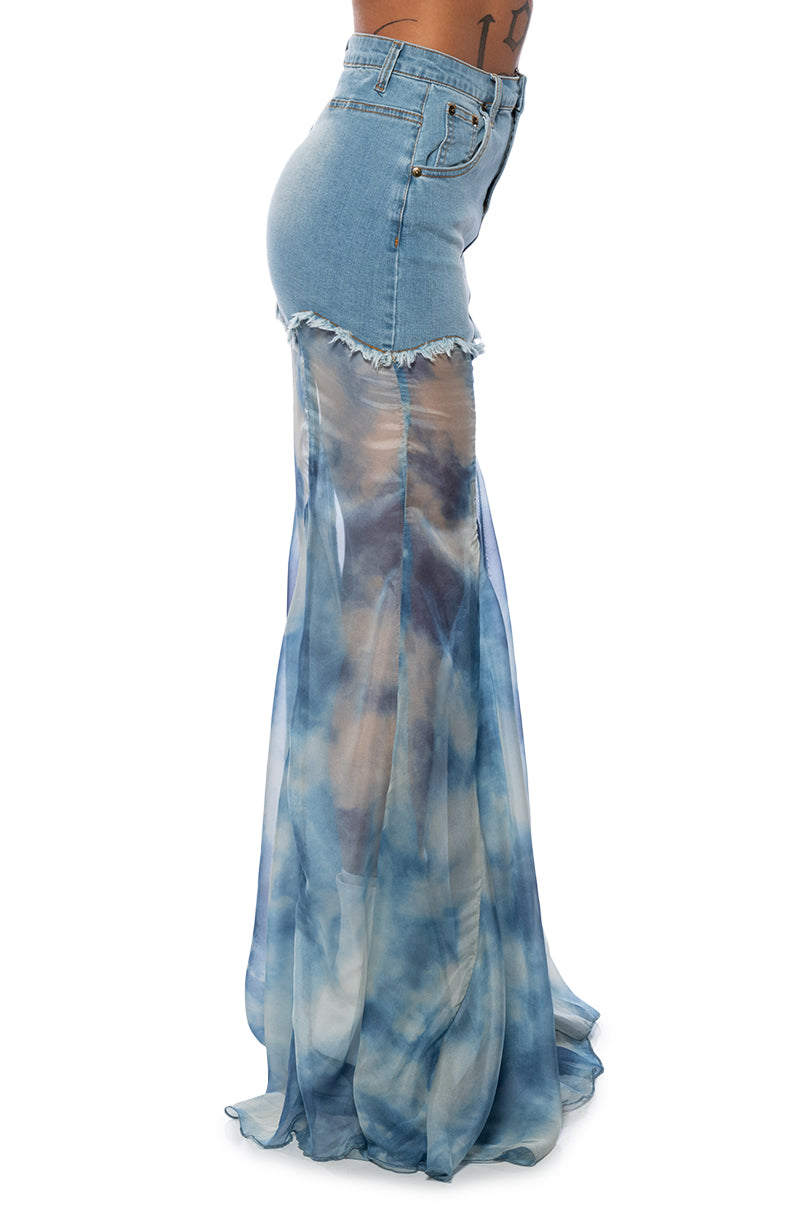 HEAD IN THE CLOUDS MAXI SKIRT