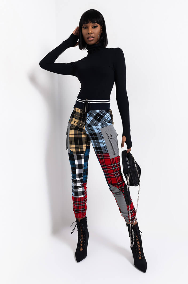 MIND YOUR BUSINESS MULTICOLOR PLAID PANT