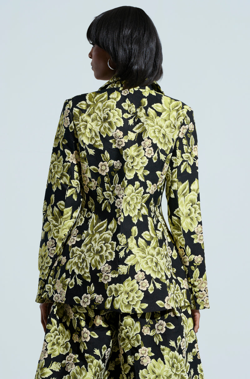 BUY MYSELF FLOWERS BROCADE BLAZER