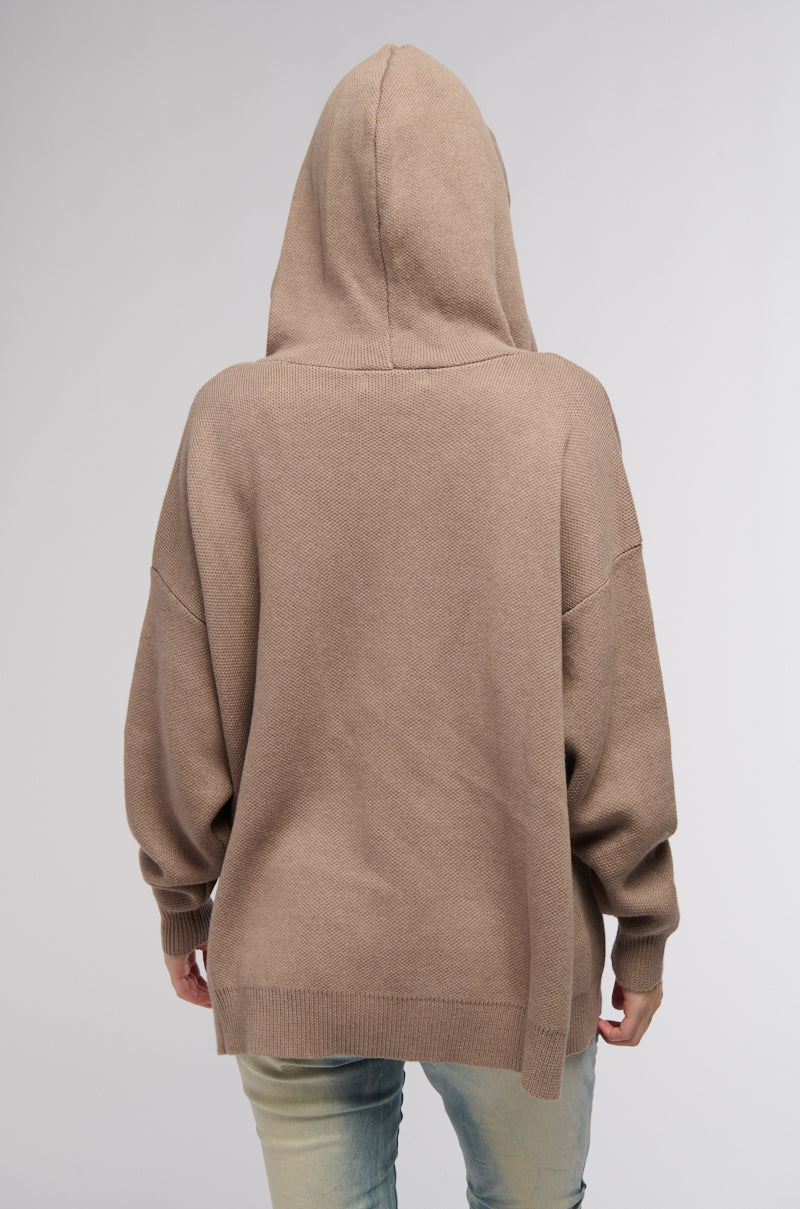 NOT SO BASIC FULL ZIP HOODED SWEATER