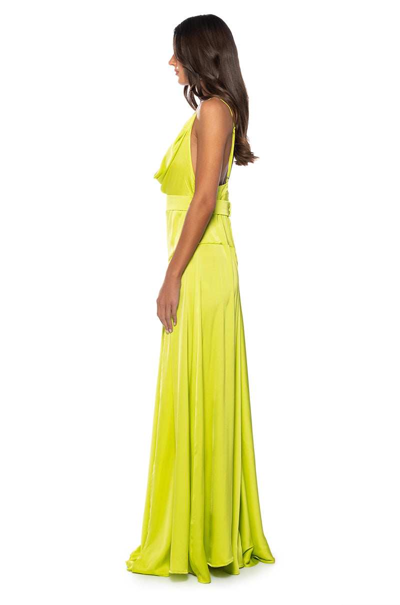 CASSIDEE COWL NECK MAXI DRESS