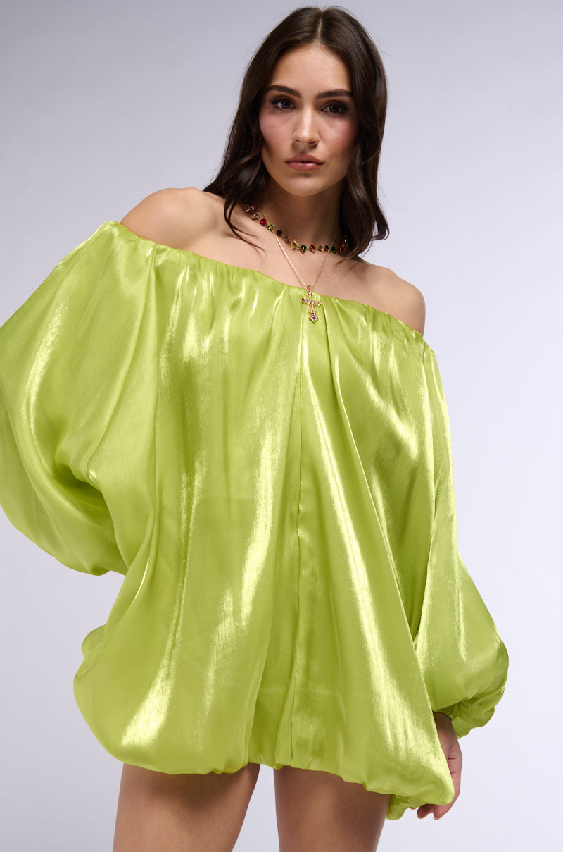 RENEE OVERSIZED SATIN MINI DRESS