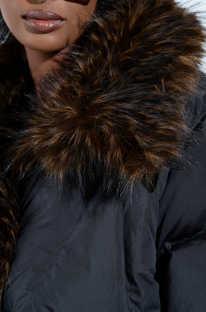 FIRESIDE FUR TRIM PUFFER