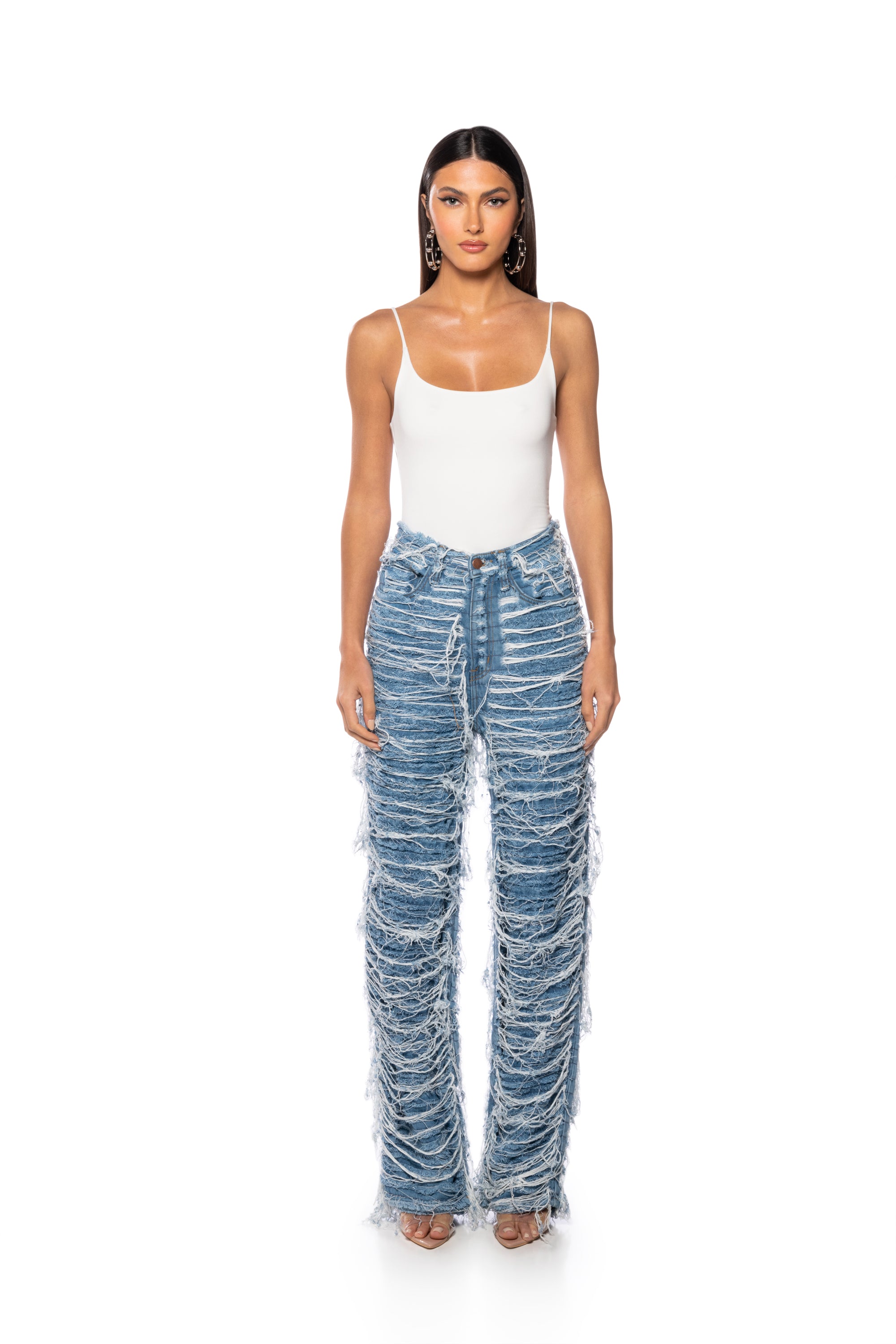 MESS WITH ME SUPER DISTRESSED RELAXED FIT JEANS