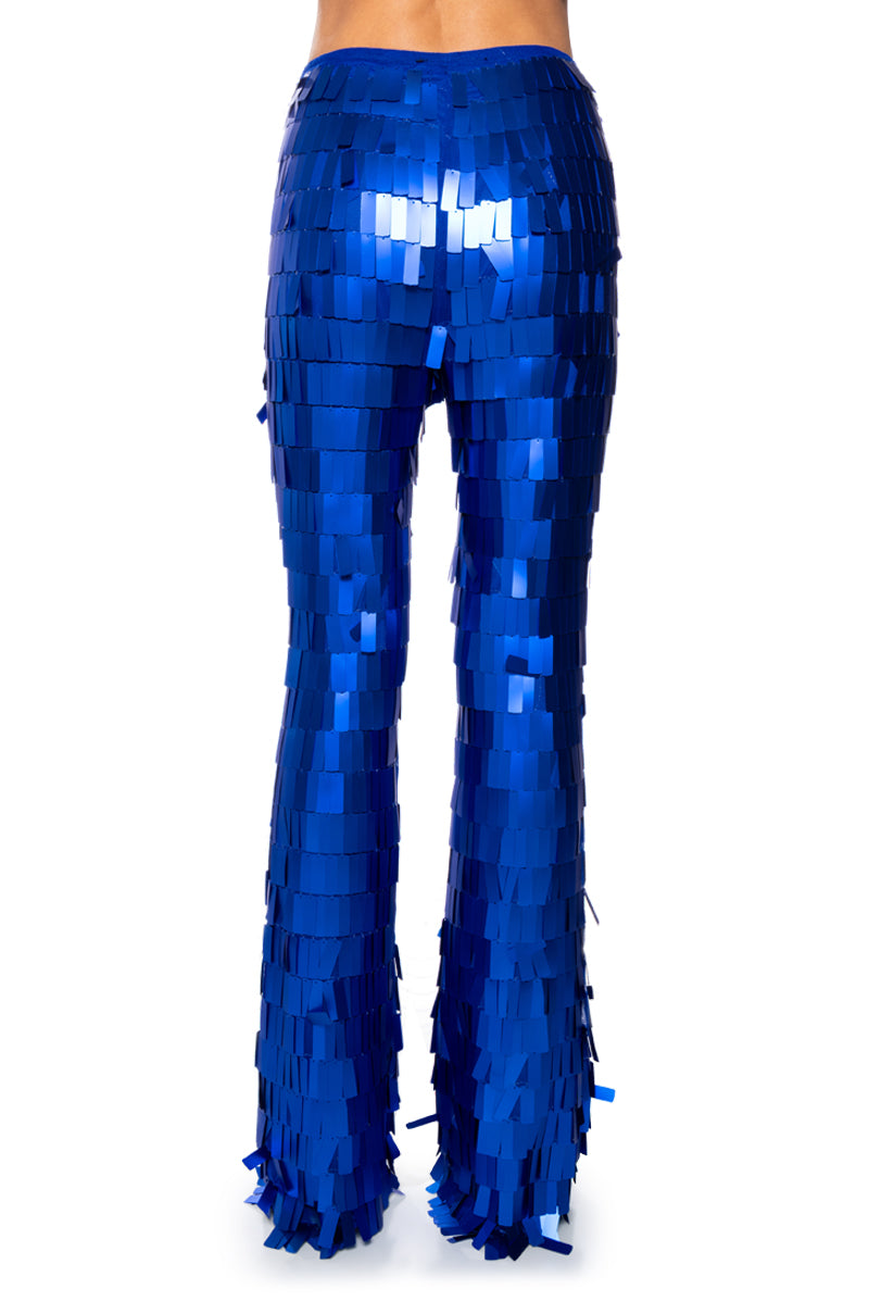 VAL STRETCH SEQUIN PANT IN BLUE