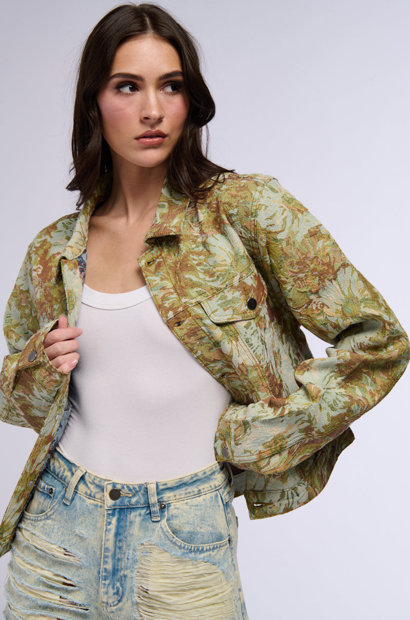 BROCADE TAPESTRY BOMBER JACKET