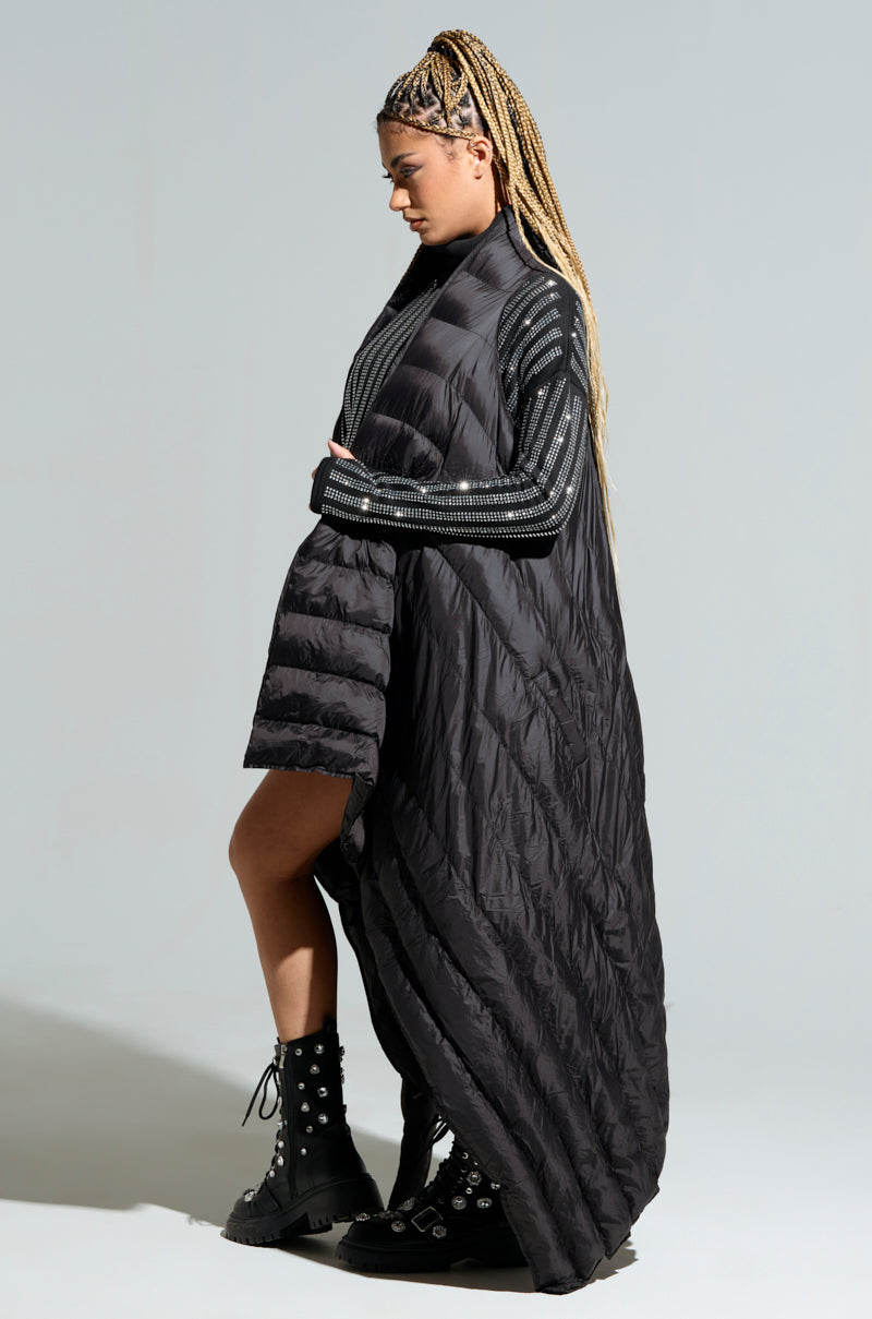 BEST PART LAYERING PUFFER VEST IN BLACK