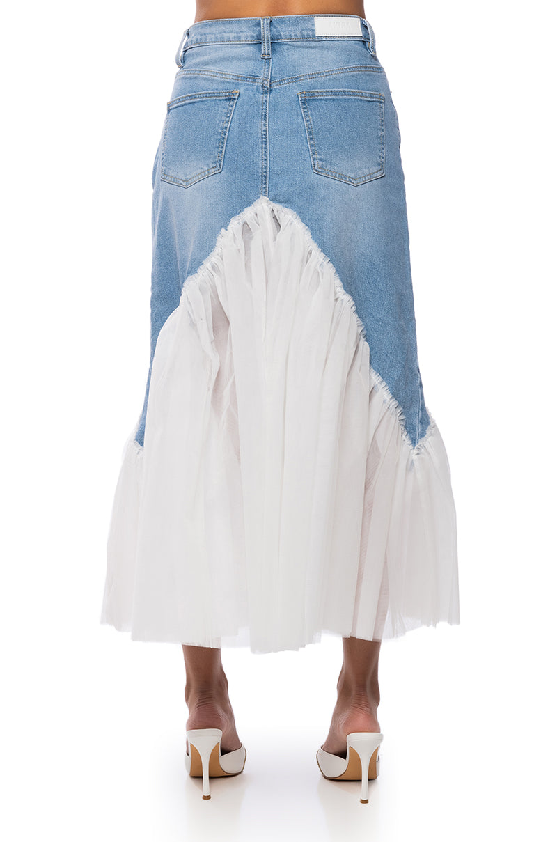 FANTASIA DENIM MAXI SKIRT