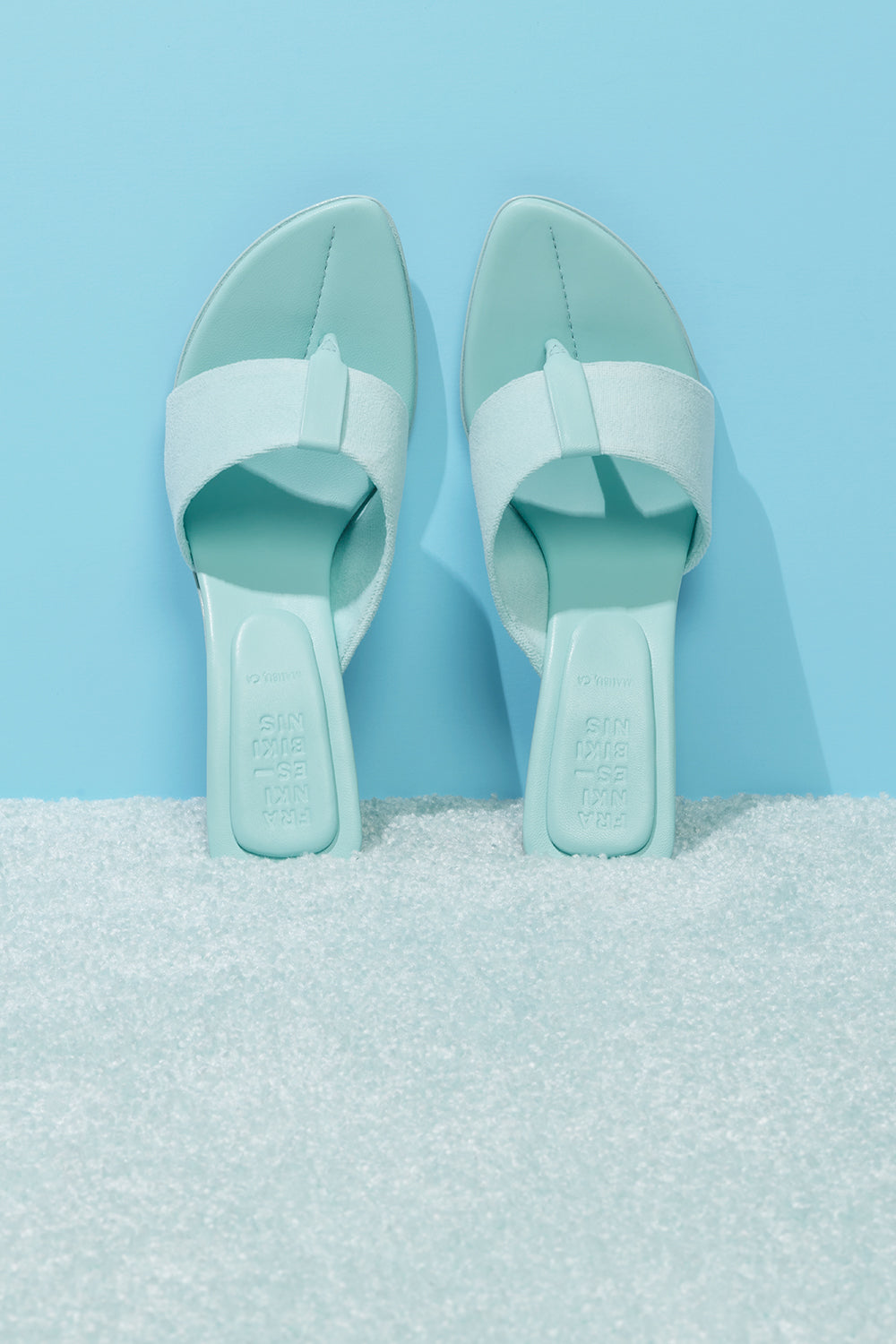 Surf Fin Heeled Sandal - Baby Blue