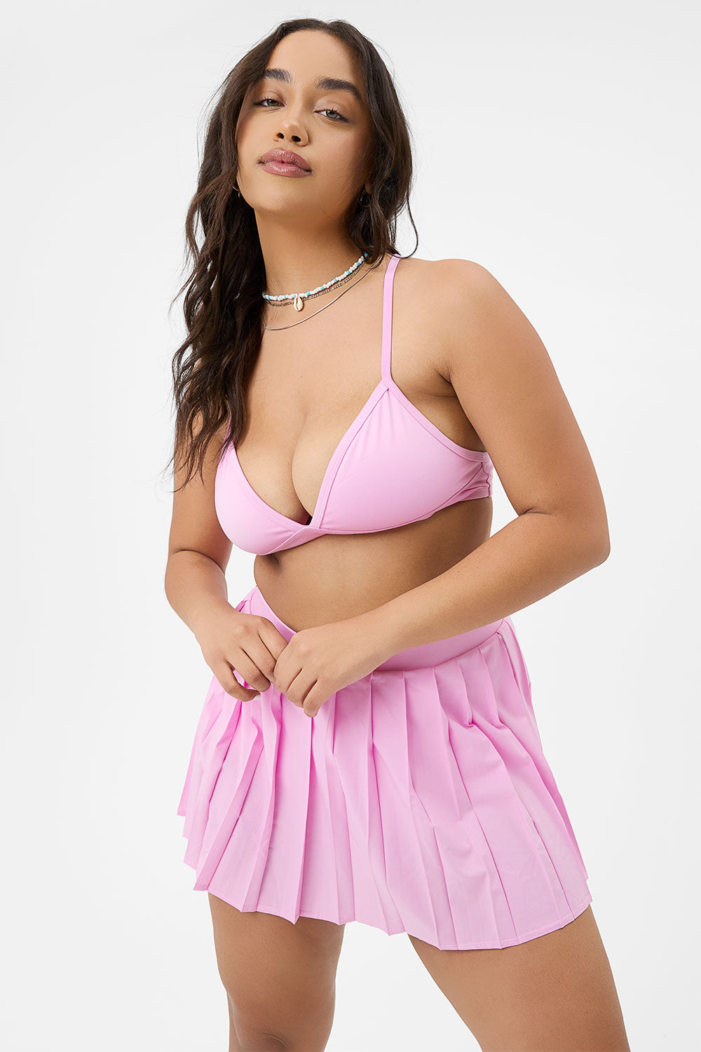 Billie Racerback Sports Bra - Baby Pink