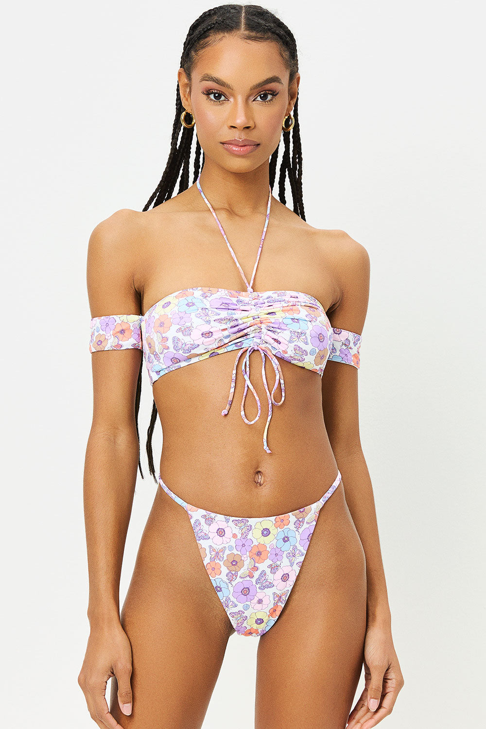 Jagger Thong Bikini Bottom - Mariposa