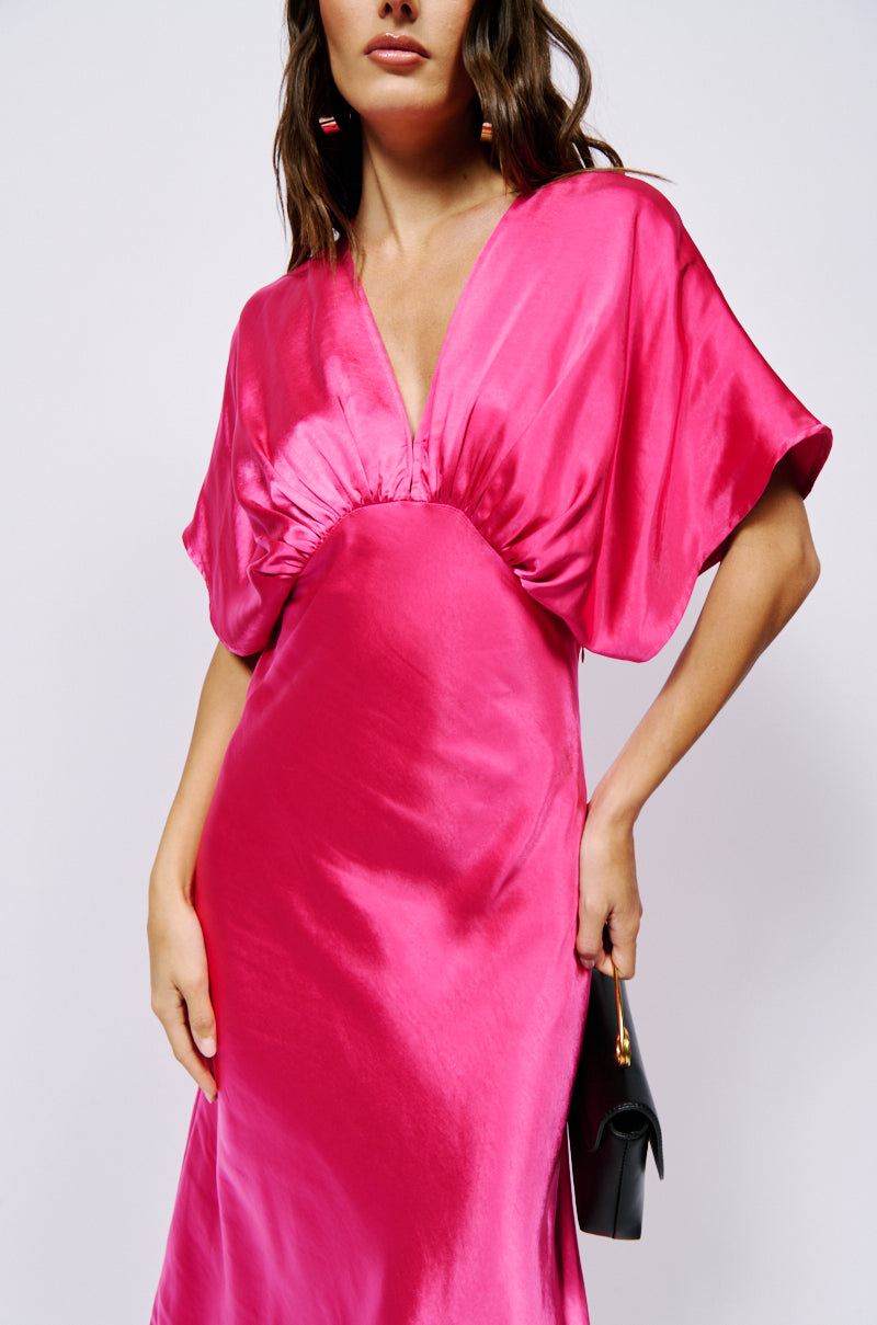 MAD IN LOVE SATIN MAXI DRESS