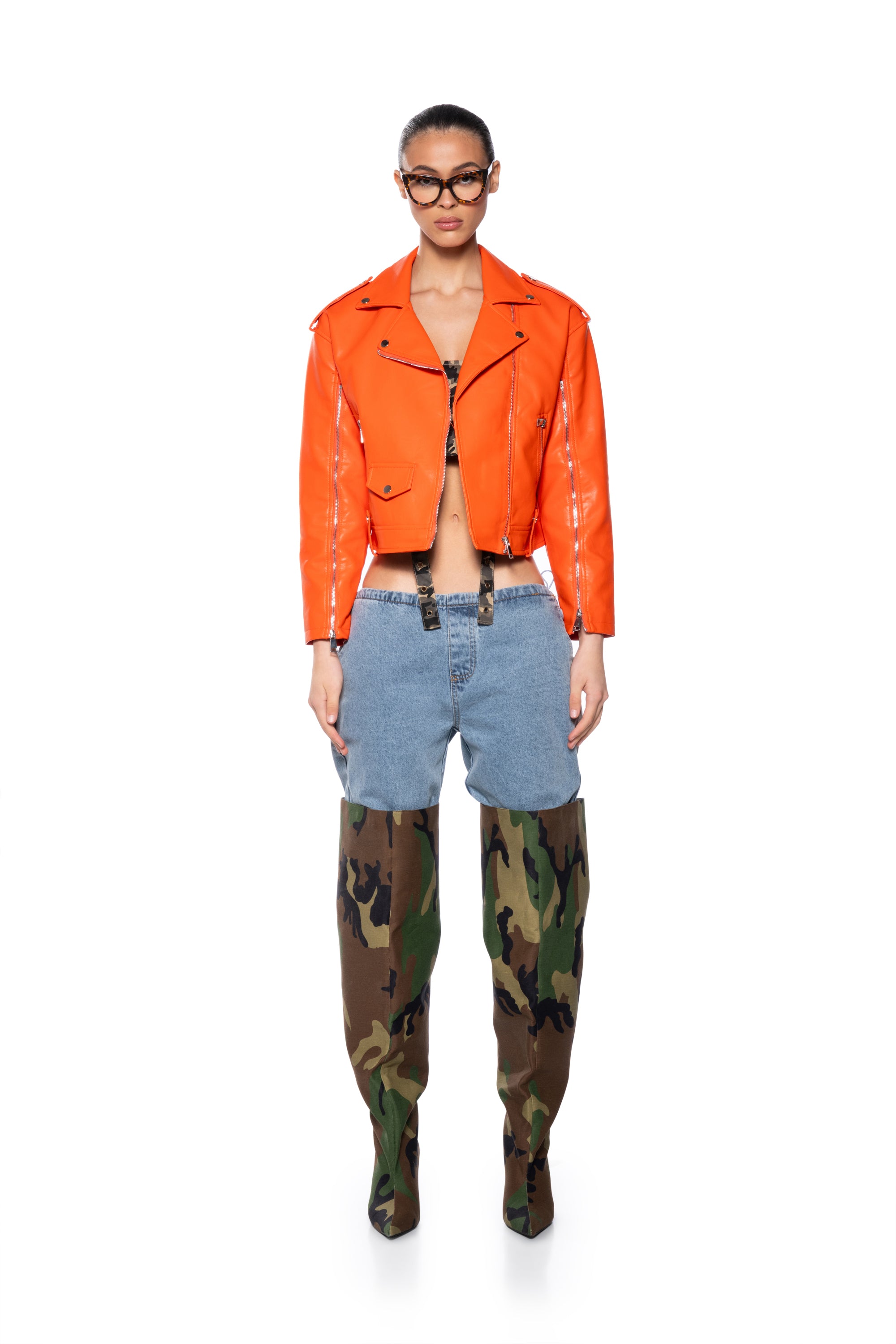 ORANGE YOU LOVE ME MOTO JACKET