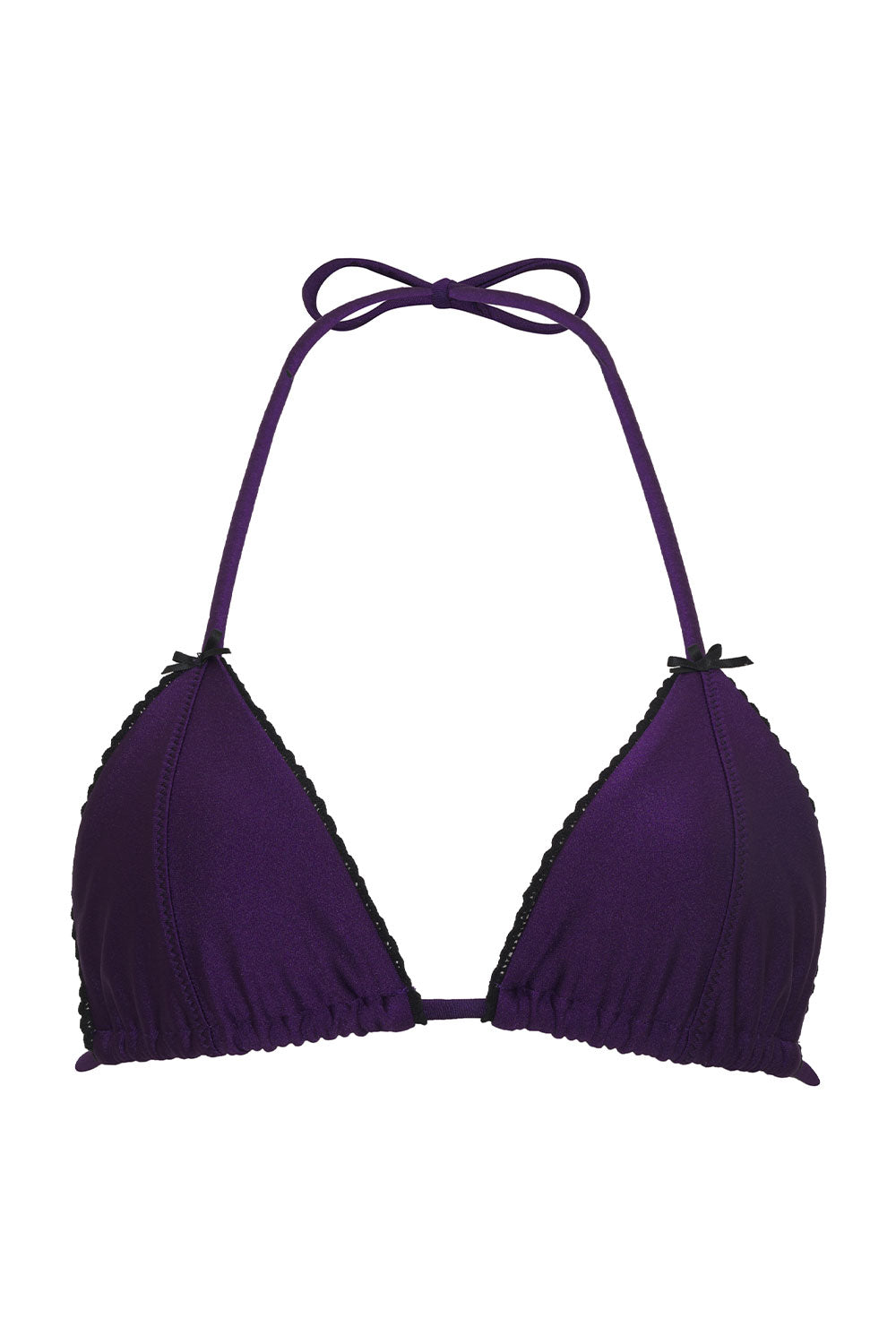 Nick Shine Triangle Bikini Top - Candied Violet