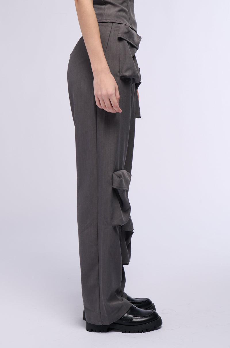 BOOKED AND BUSY STRAIGHT LEG CARGO TROUSER