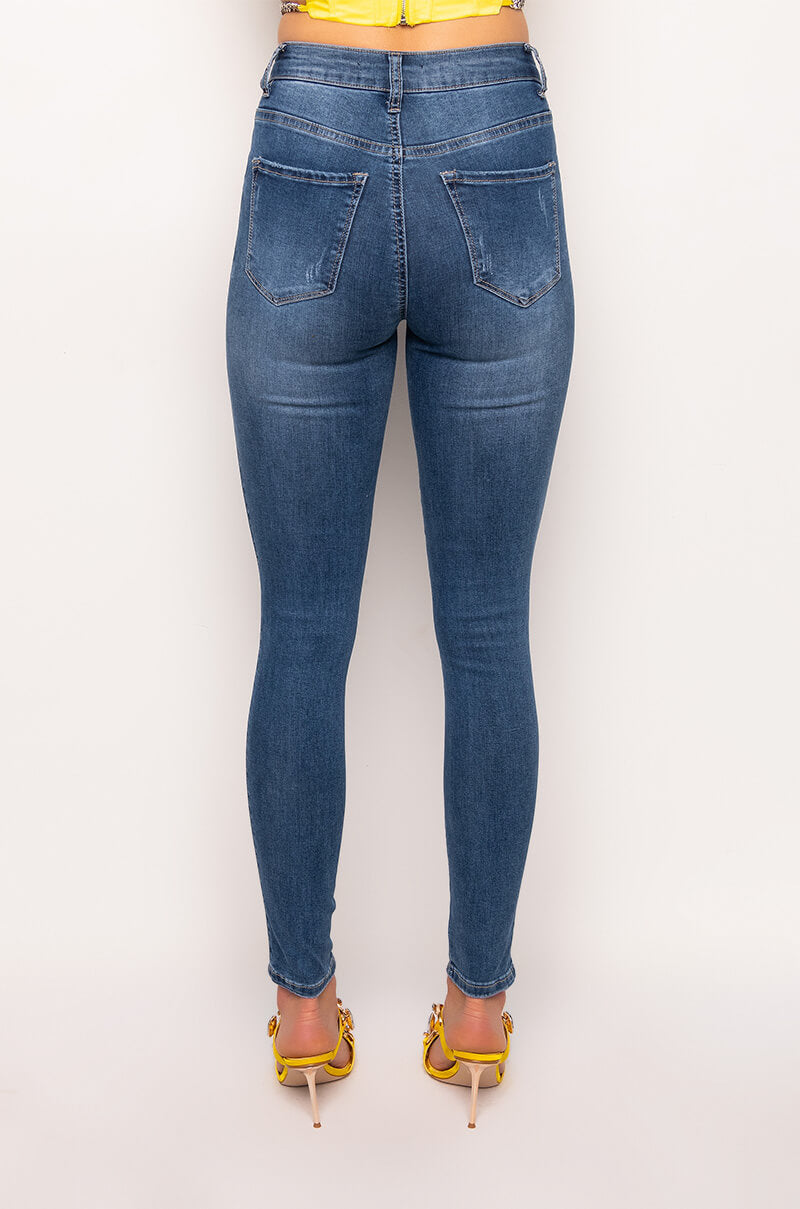 FLEX-FIT HIGH WAISTED SUPER STRETCHY SKINNY JEANS