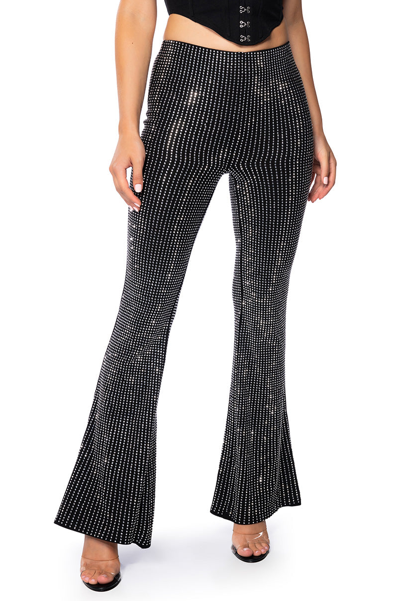 SHOW OUT RHINESTONE FLARE PANT