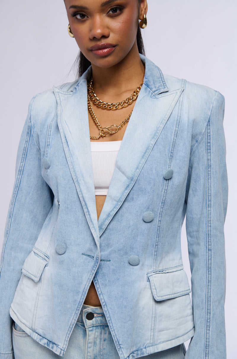 GOT IT TOGETHER DENIM BLAZER JACKET