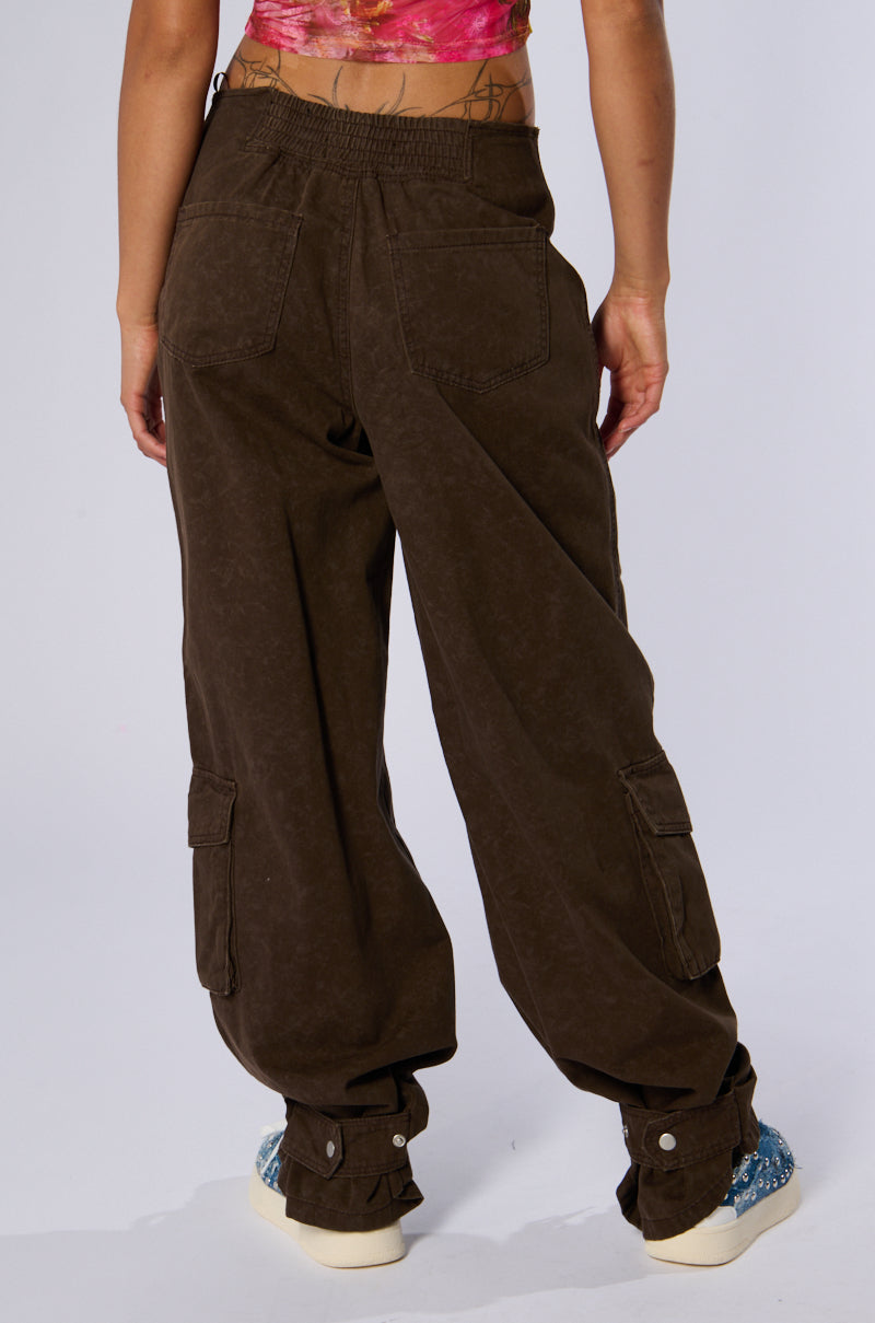 THE GIRLS OF SUMMER BROWN DENIM PANT