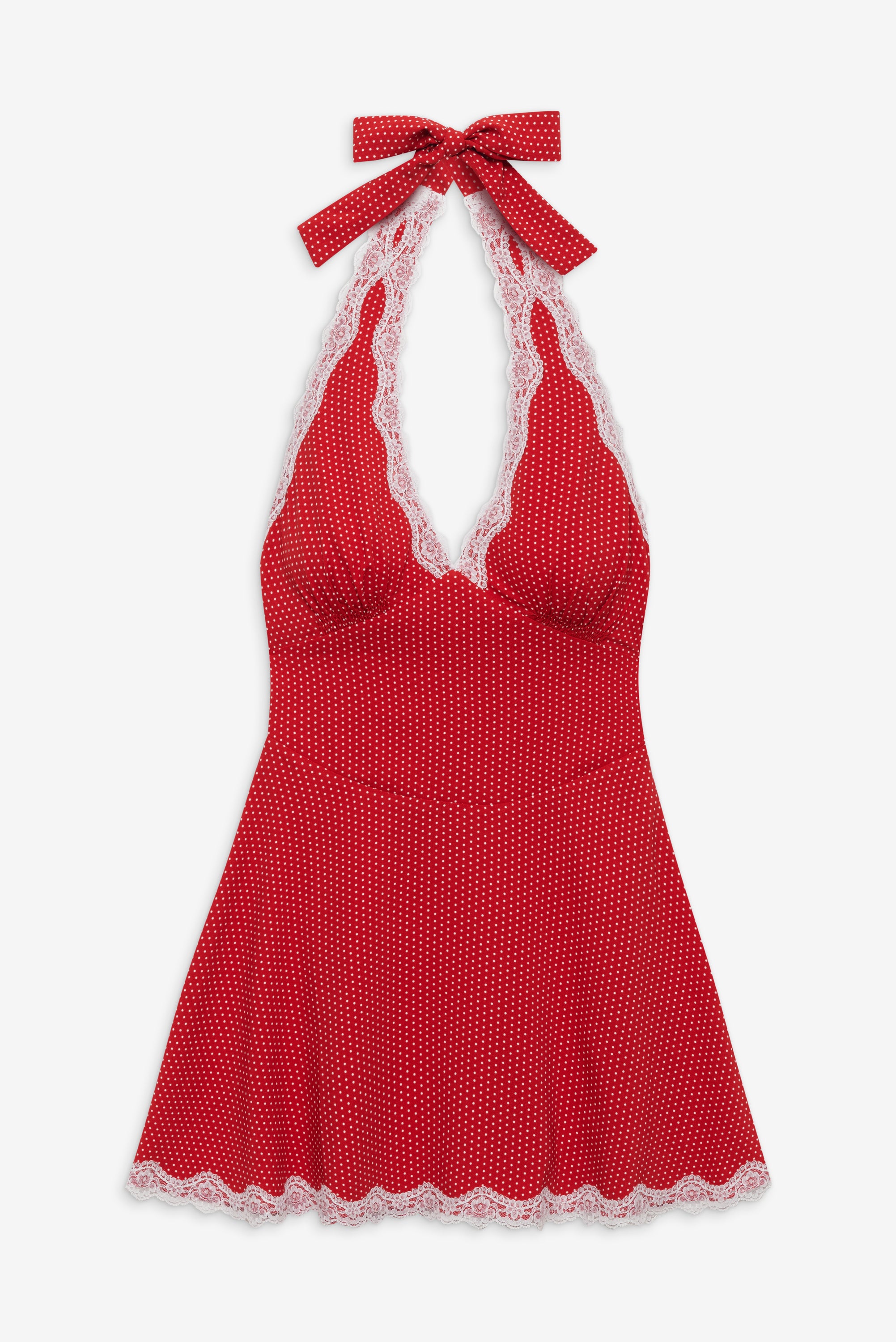 Audrey Polka Dot Mini Dress - Ladybug