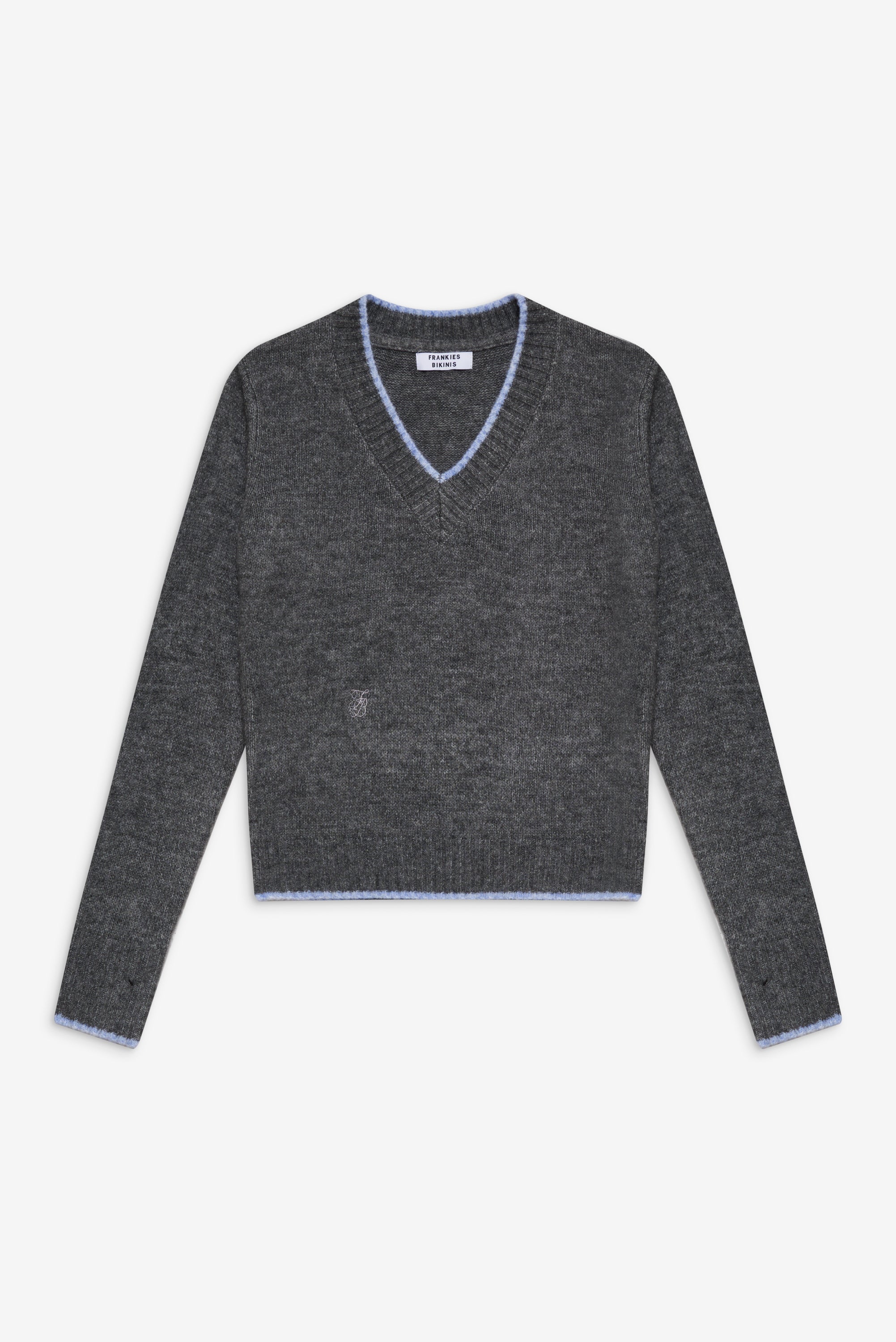 Brentwood V Neck Sweater - Winter Sky