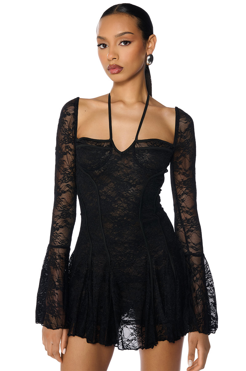 BROOKE DAINTY LACE MINI DRESS