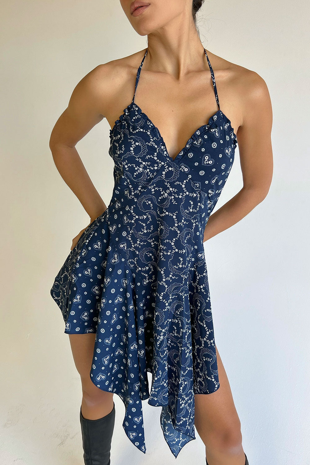 Anastasia Bandana Halter Dress - Dixie