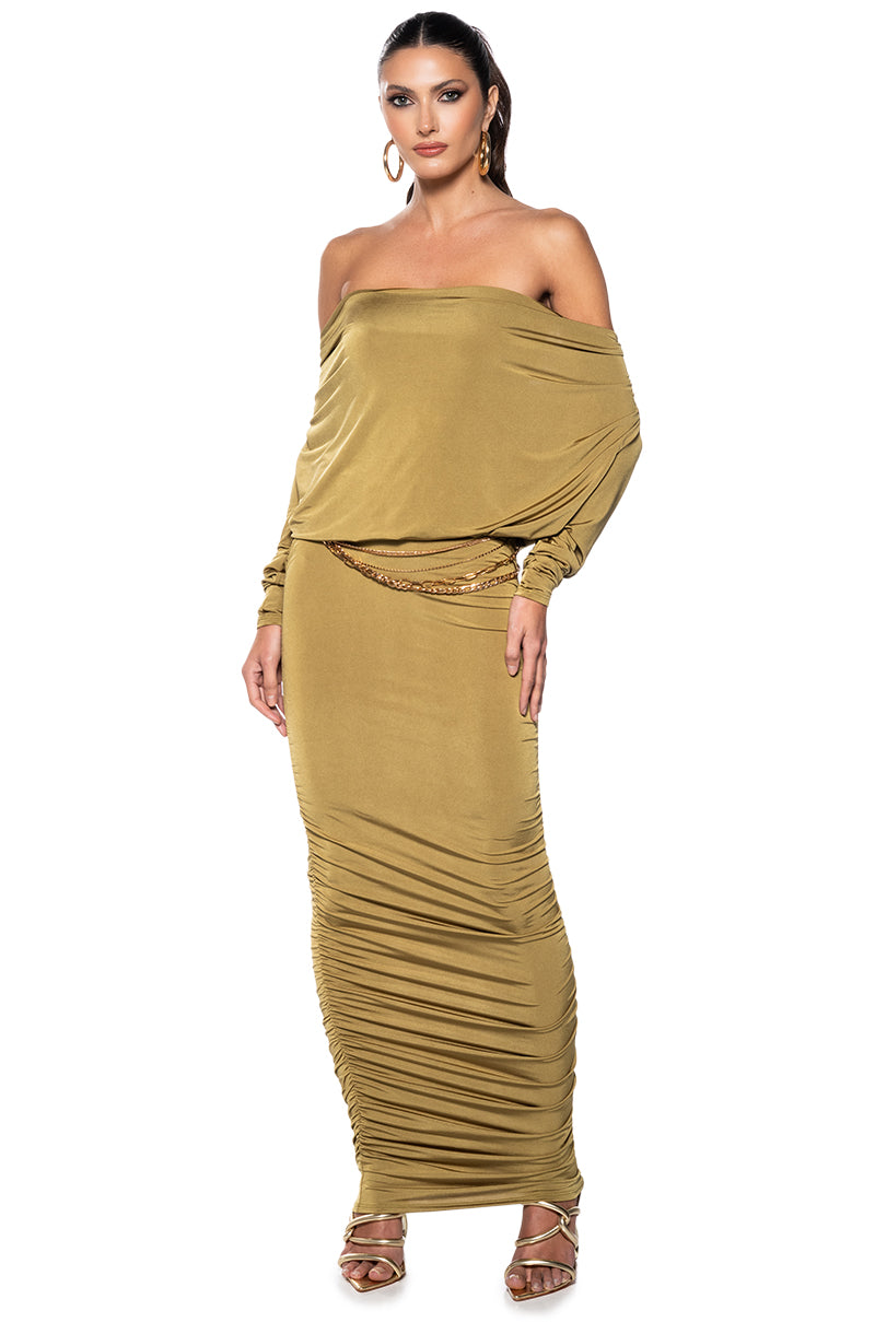 READY FOR IT SLINKY LONG SLEEVE MULTIWAY MAXI DRESS