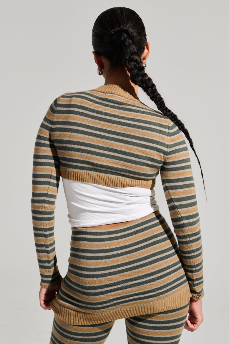 SAY LESS LONG SLEEVE SWEATER TOP