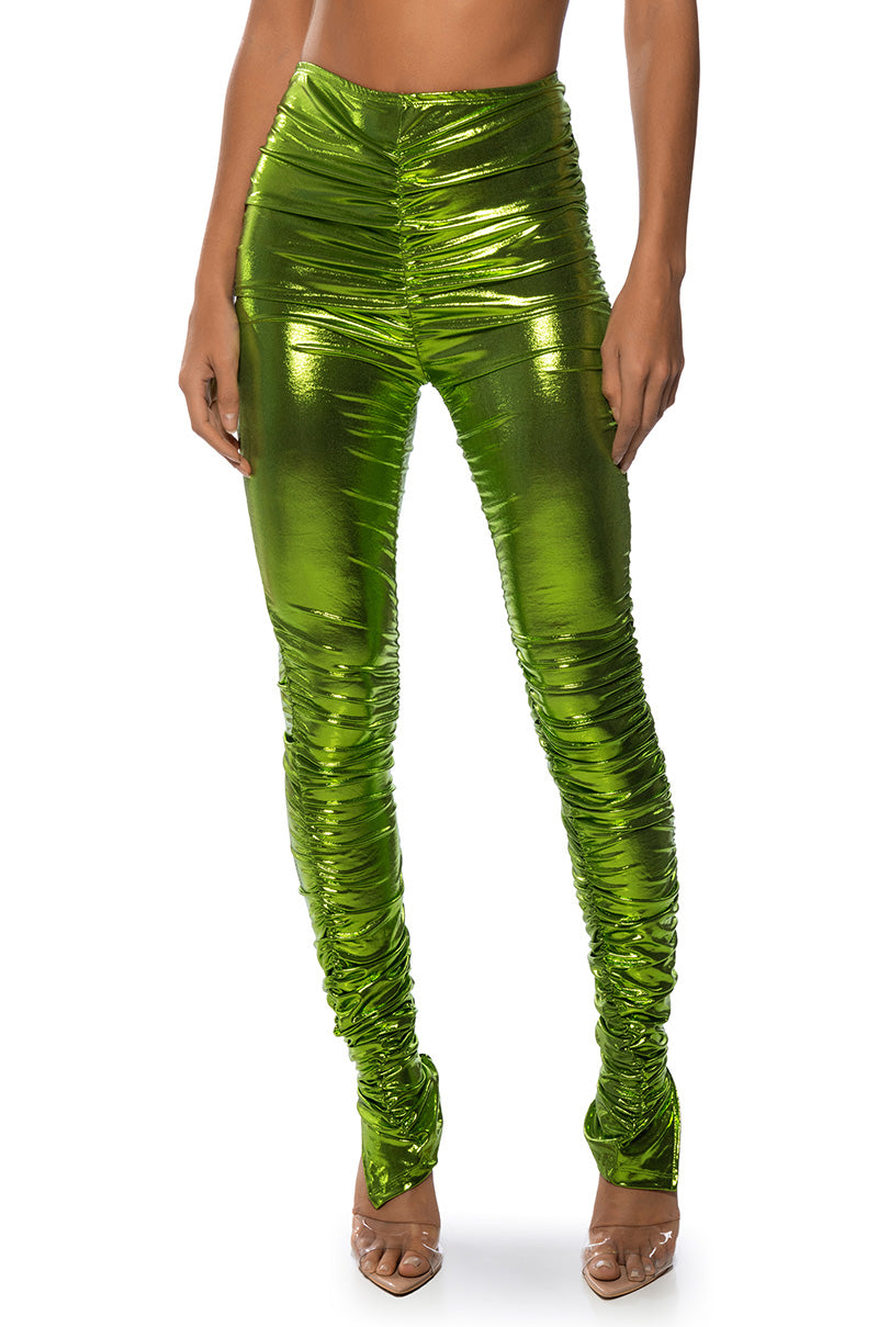 IN THE COSMOS METALLIC RUCHED LEGGING