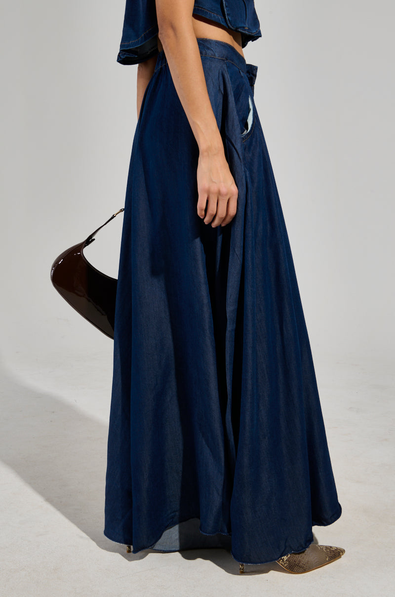 CARRIE ULTRA WIDE LEG DENIM TROUSER