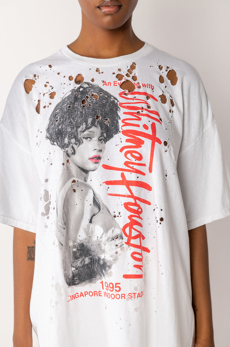 WHITNEY HOUSTON GRAPHIC T SHIRT DRESS