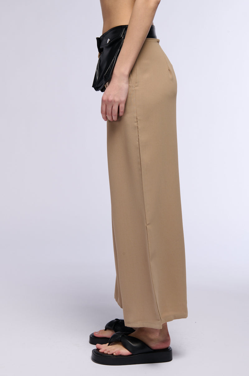 COURTNEY CONTRAST PU POCKET TROUSERS