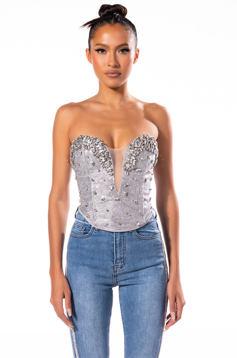 RAISE YOUR GLASS EMBELLISHED CORSET