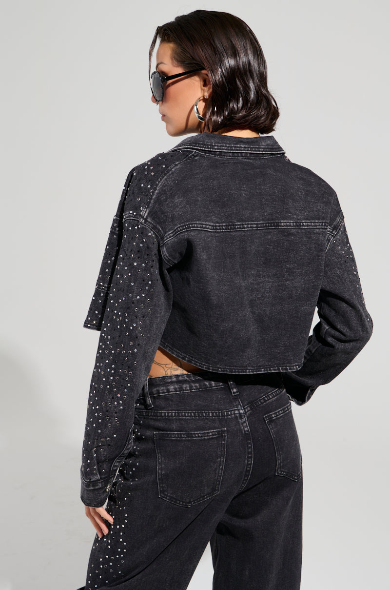 EMMIE EMBELLISHED DENIM JACKET