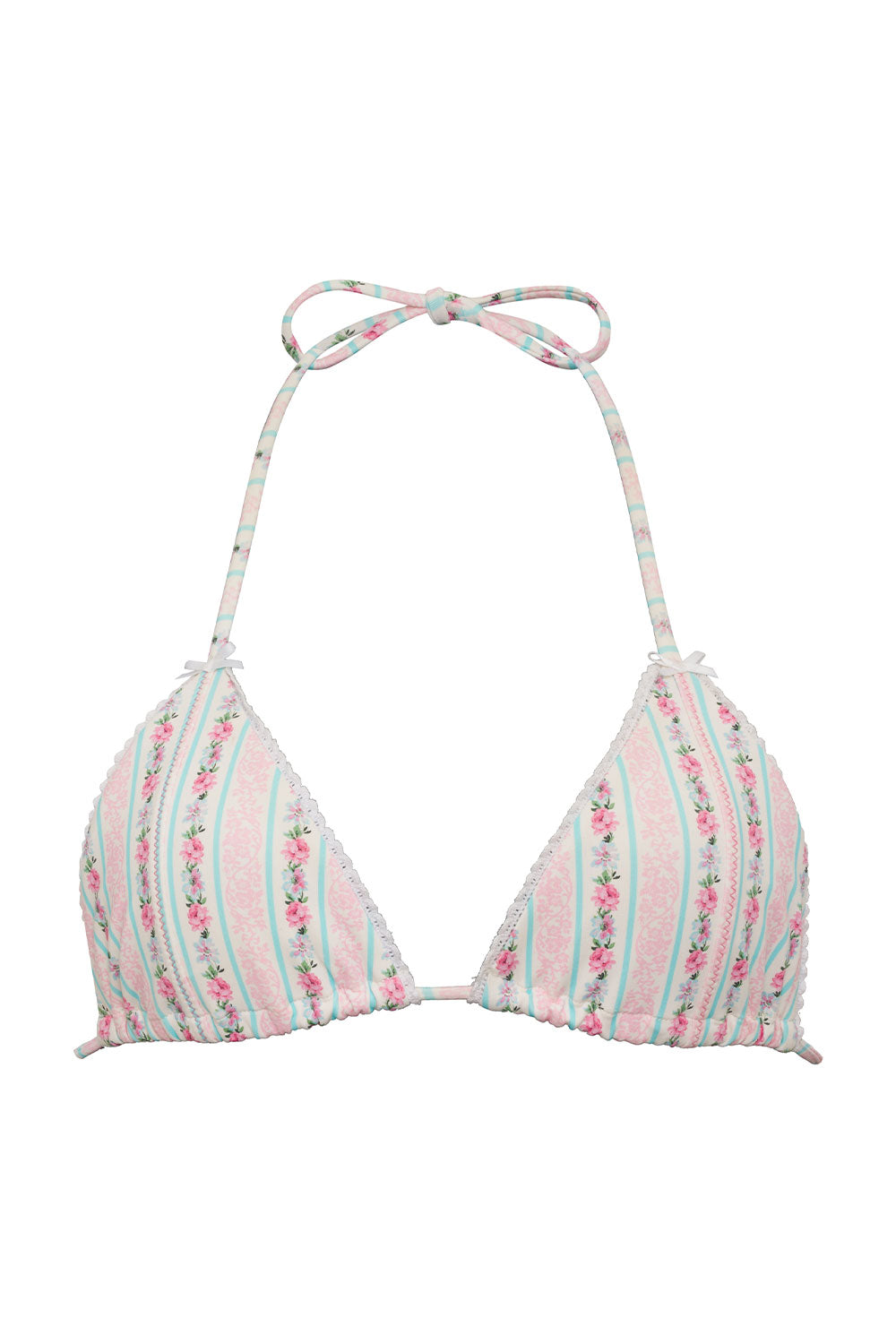 Nick Floral Triangle Bikini Top - French Holiday