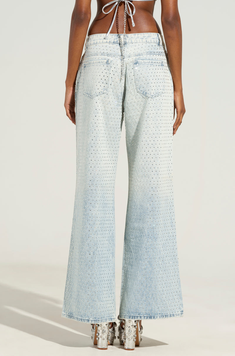 ELECTRIC EMBELLISHED WIDE LEG JEANS