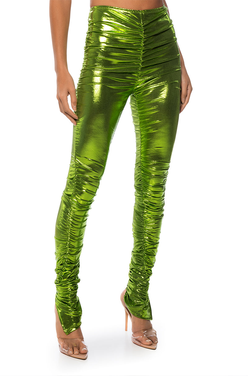 IN THE COSMOS METALLIC RUCHED LEGGING