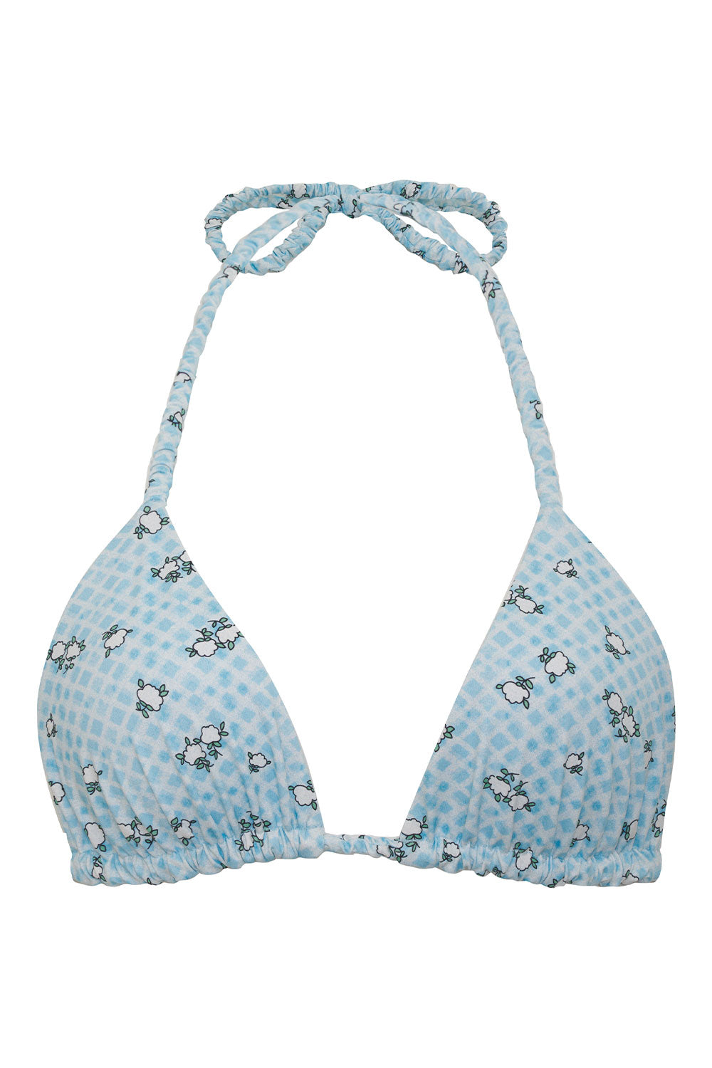 Hope Gingham Triangle Bikini Top - Posie