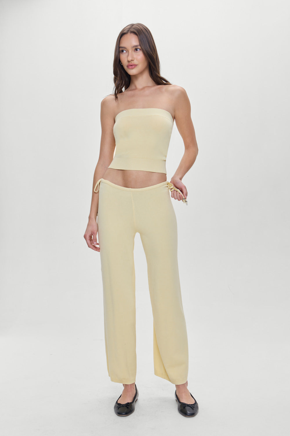 Breeze Low Rise Knit Pants - Buttercup