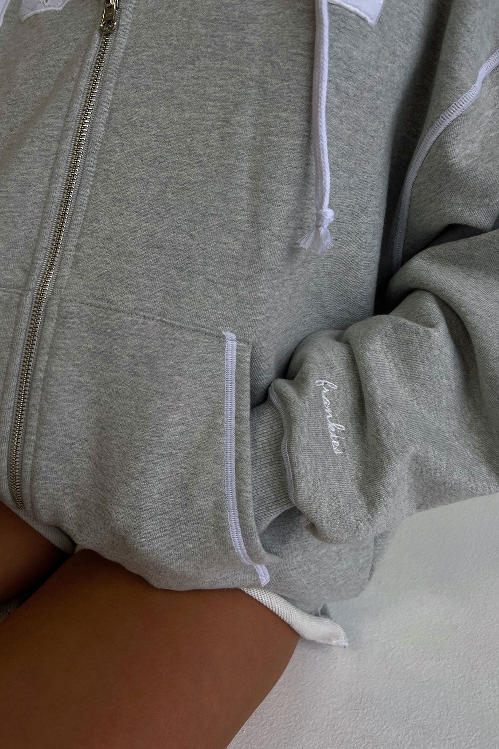 Slumber Zip Up Oversized Hoodie - Heather Grey