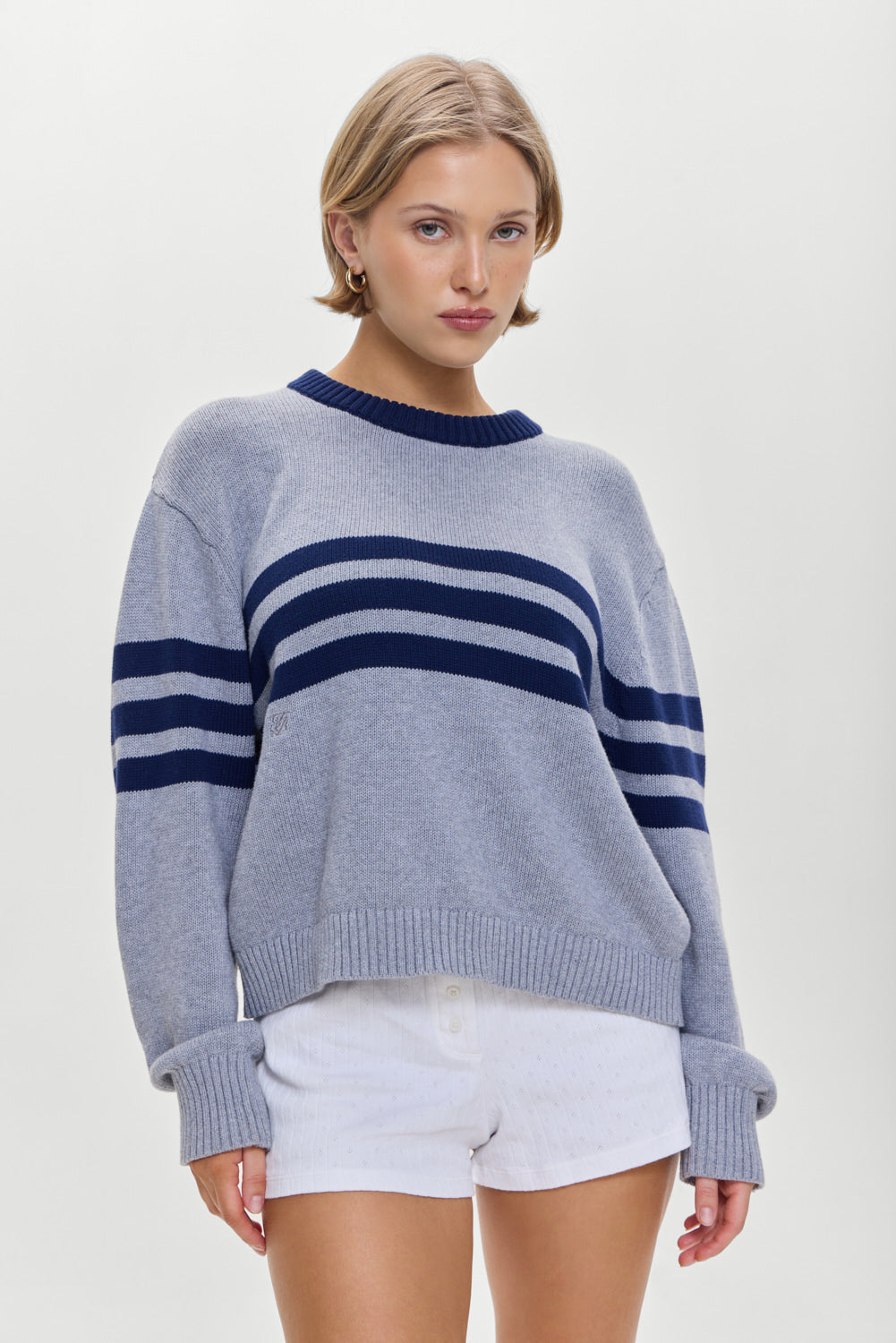 Kip Oversized Crewneck Sweater - Rain Cloud